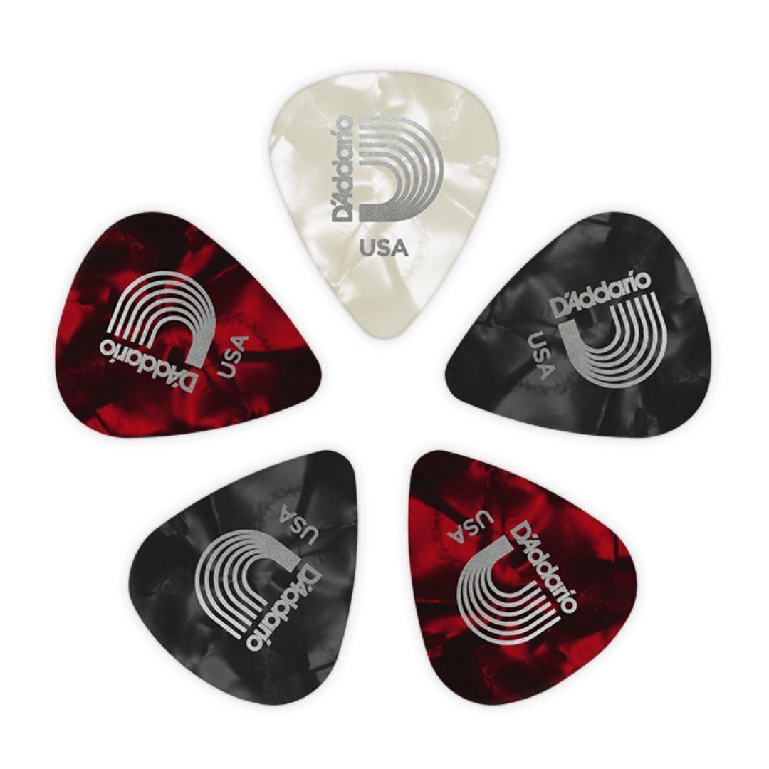 D'Addario Classic Pearl Celluloid Gauge Assortment, 25 Pack