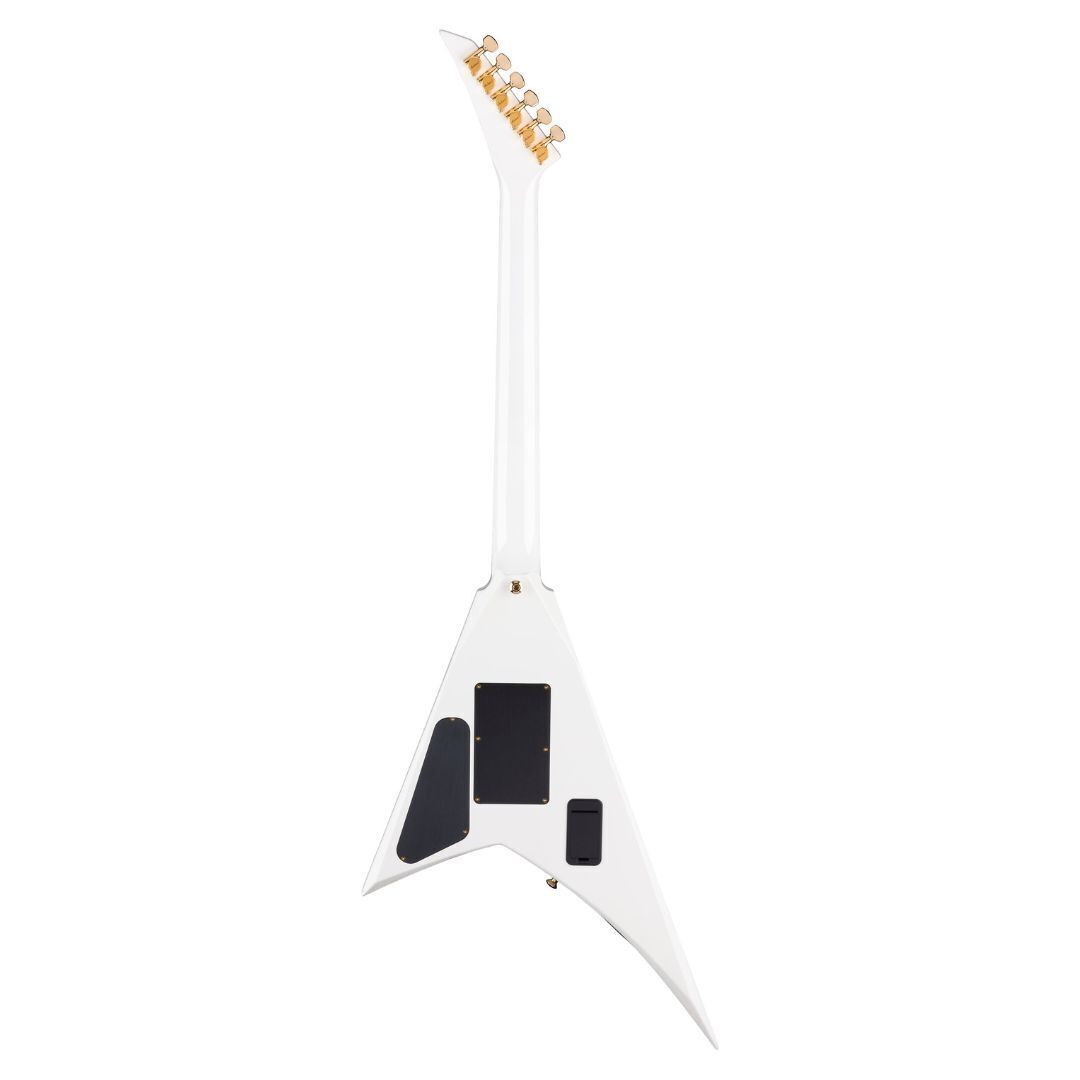 Jackson MJ Series Rhoads RR24MG Electric Guitar, White with Black Pinstripes