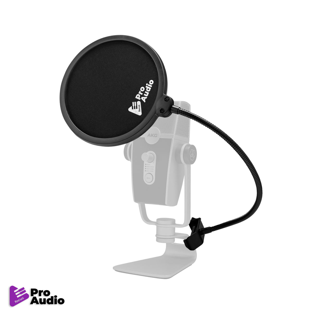 FocusProAudio Pop Filter for Broadcasting and Recording Microphones