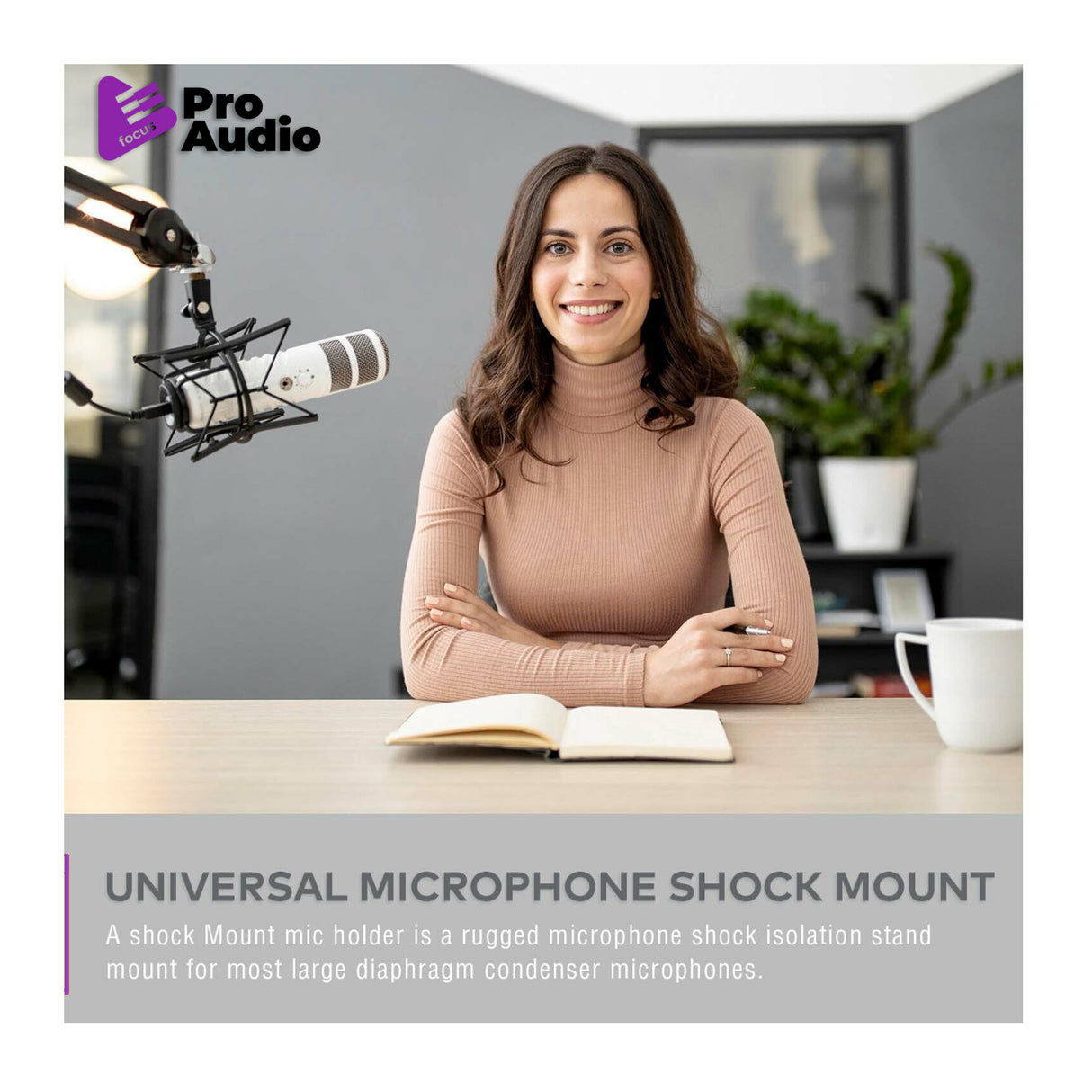 FocusProAudio Basic Microphone Shock Mount for 44-47mm Microphones
