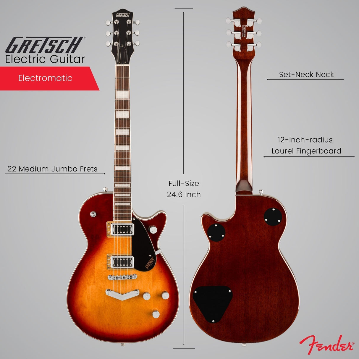 Gretsch G5220 Electromatic Jet BT Single-Cut 6-String Right-Handed Electric Guitar (Sweet Tea)