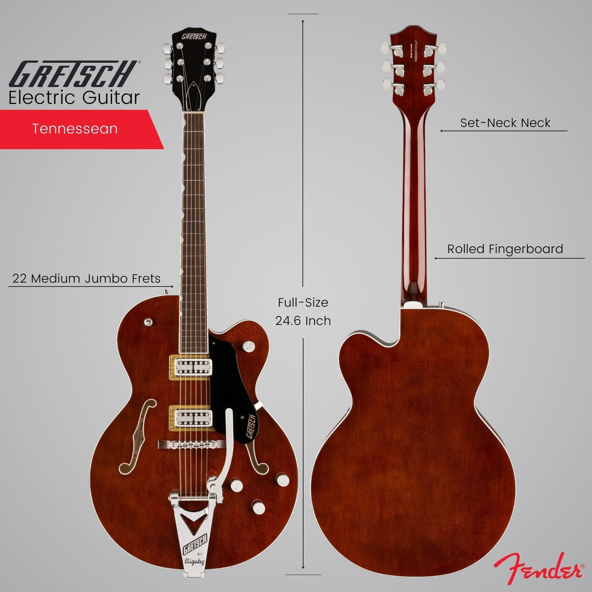 Gretsch Tennessean Hollow Body Electric Guitar Walnut Stain)