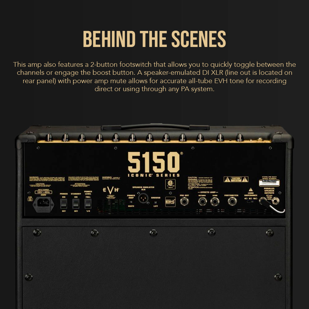 EVH 5150 Iconic Series EL34 40W 1x12 Tube Combo Amp (Black)