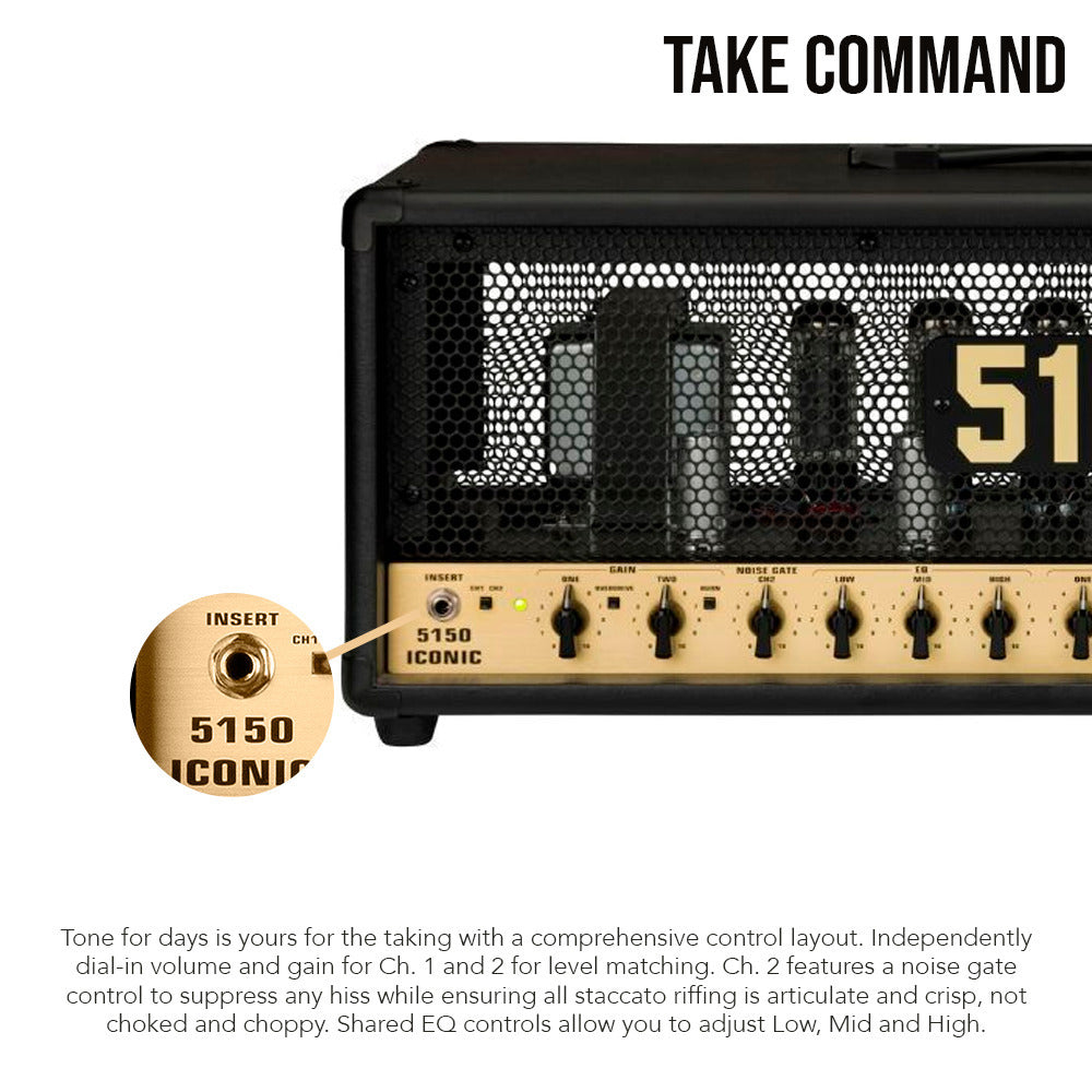 EVH 5150 Iconic Series EL34 80W Tube Amp Head (Black)