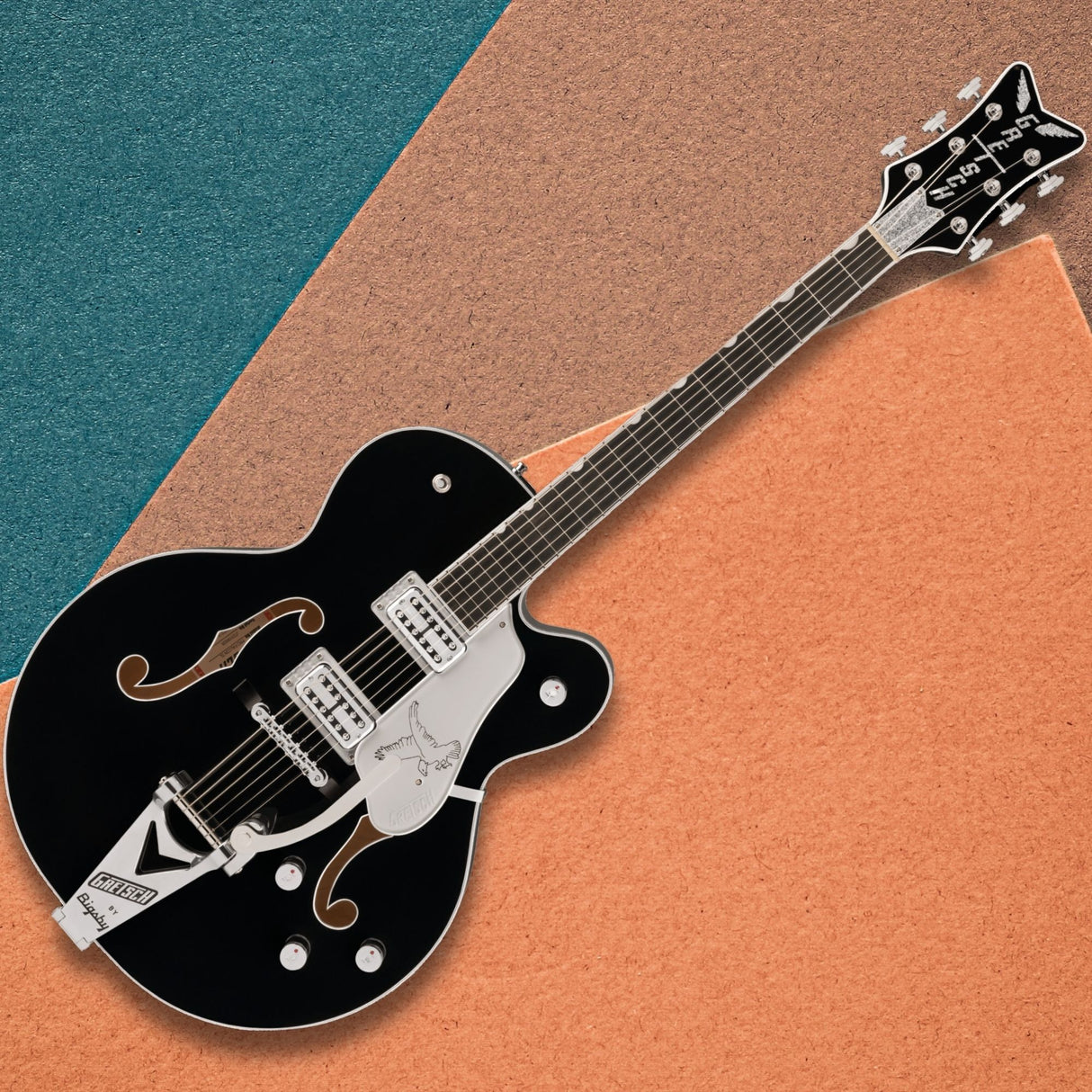 Gretsch Falcon Hollow Body Black Electric Guitar Bundle