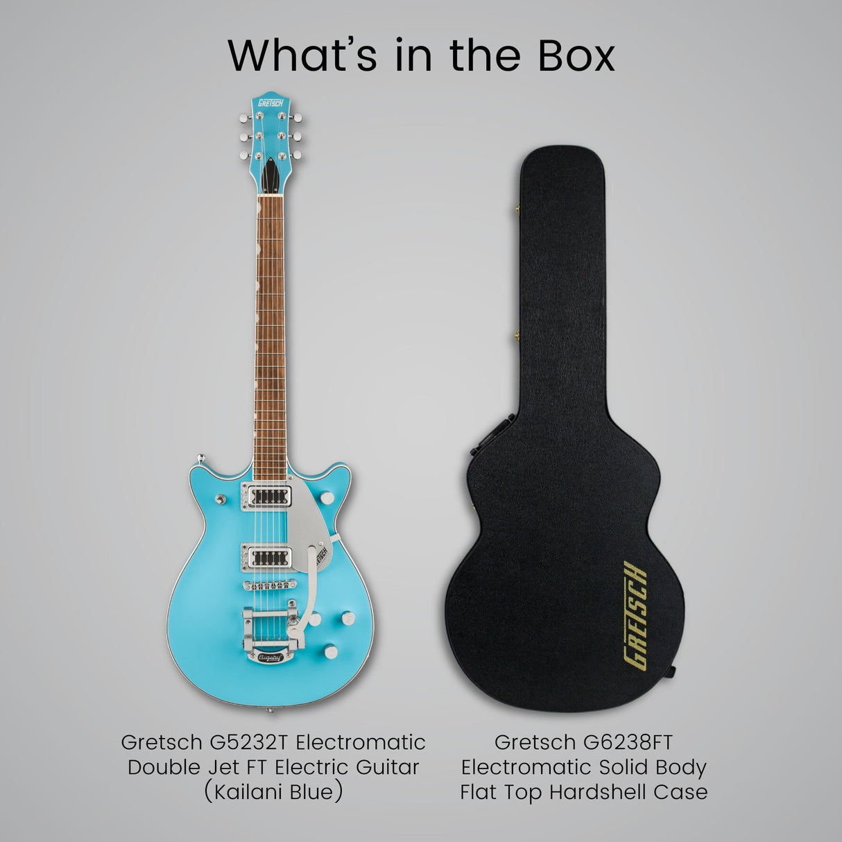 Gretsch G5232T Electromatic Double Jet FT Kailani Blue Electric Guitar Bundle