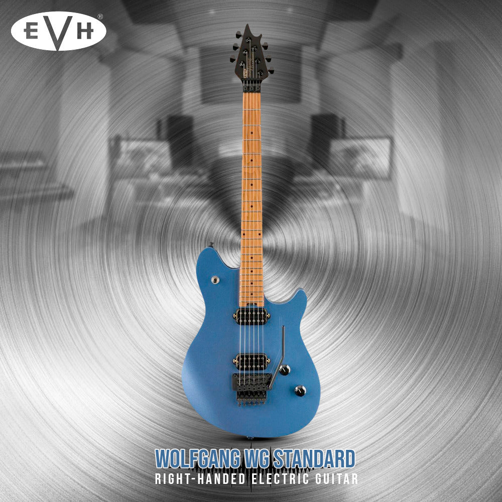 EVH Wolfgang WG Standard Electric Guitar, Baked Maple Fingerboard (Pelham Blue)