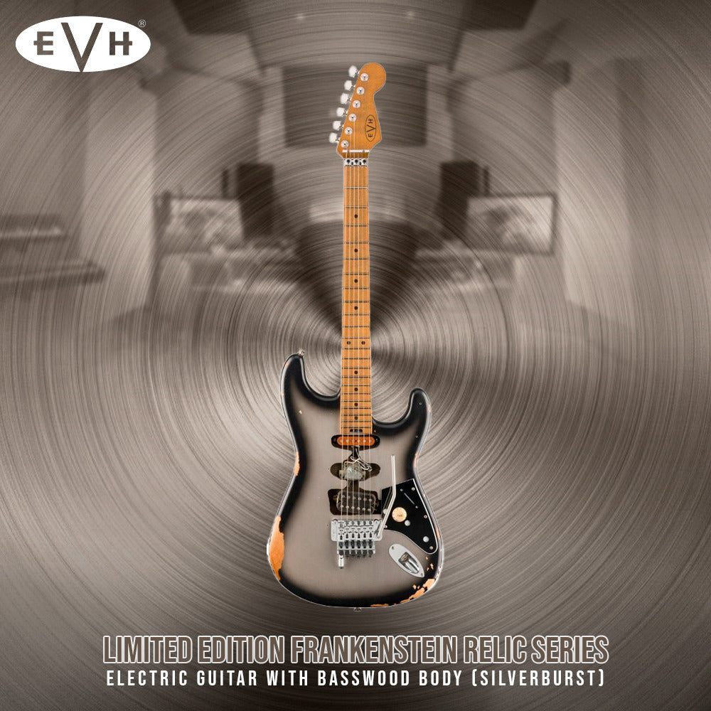 EVH Limited Edition Frankenstein Relic Series Electric Guitar (Silverburst)