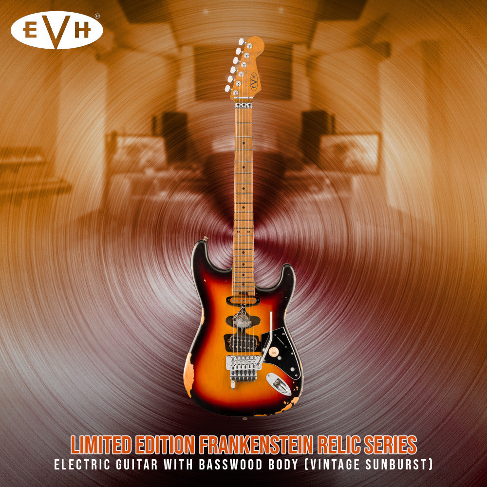 EVH Limited Edition Frankenstein Relic Series Electric Guitar (Vintage Sunburst)