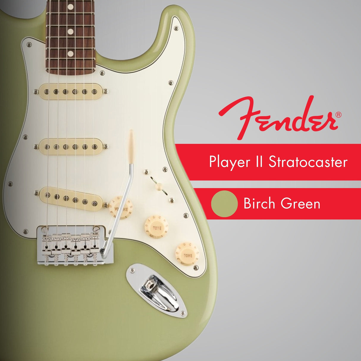 Fender Player II Stratocaster, Rosewood Fingerboard, Birch Green Electric Guitar
