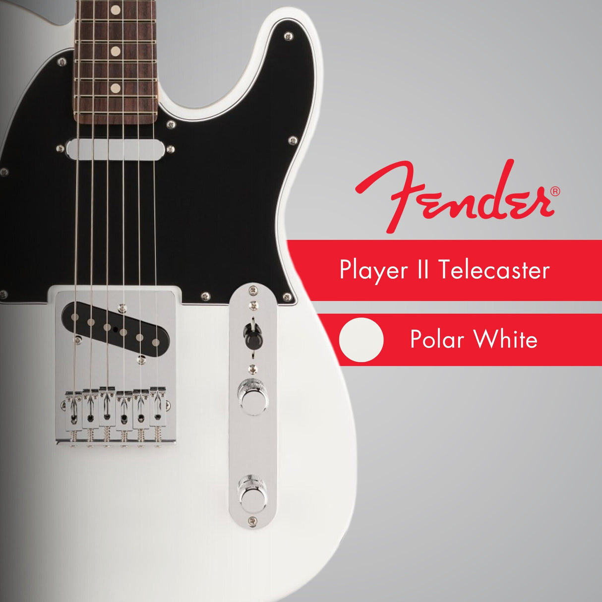 Fender Player II Telecaster, Rosewood Fingerboard, Polar White Electric Guitar