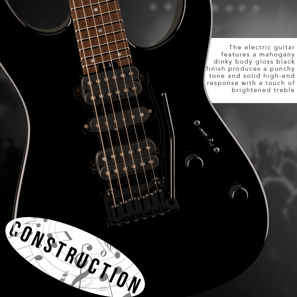 Charvel MJ DK24 HSH 2PT W Mahogany Electric Guitar, Wenge Fingerboard (Black)