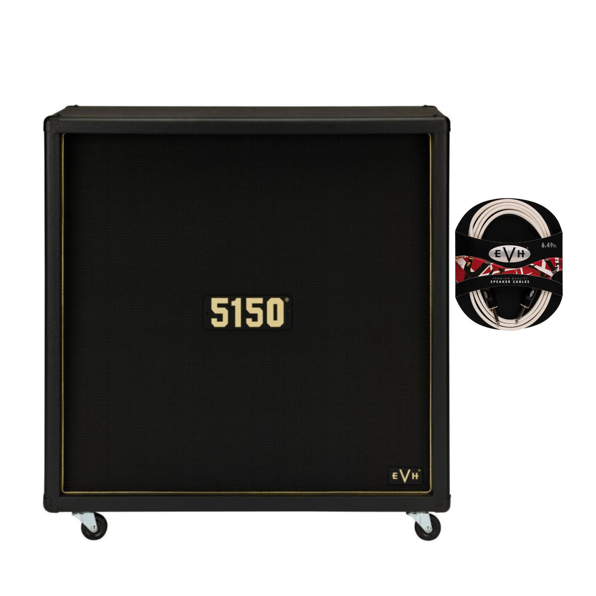 EVH 5150 Iconic Series EL34 160W 4x12 Amp Cabinet (Black) with Speaker Cable