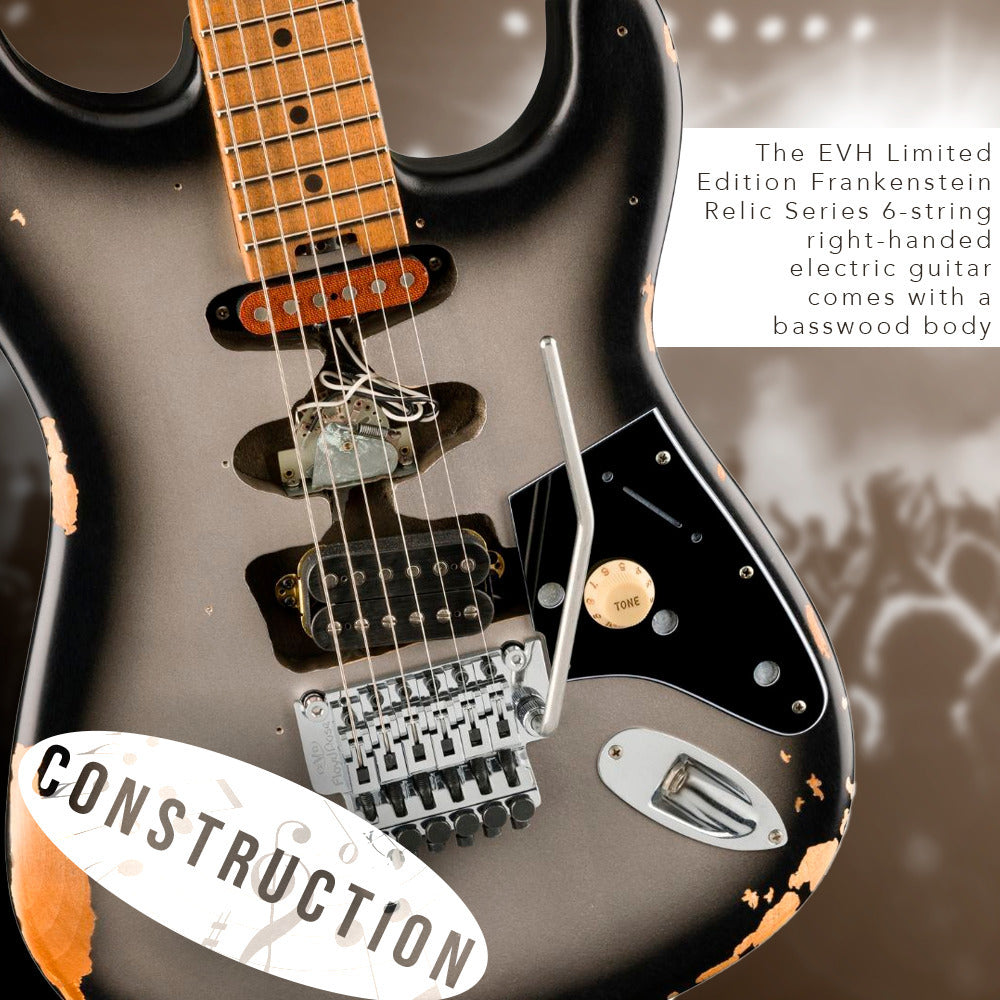 EVH Limited Edition Frankenstein Relic Series (Silverburst) with Case