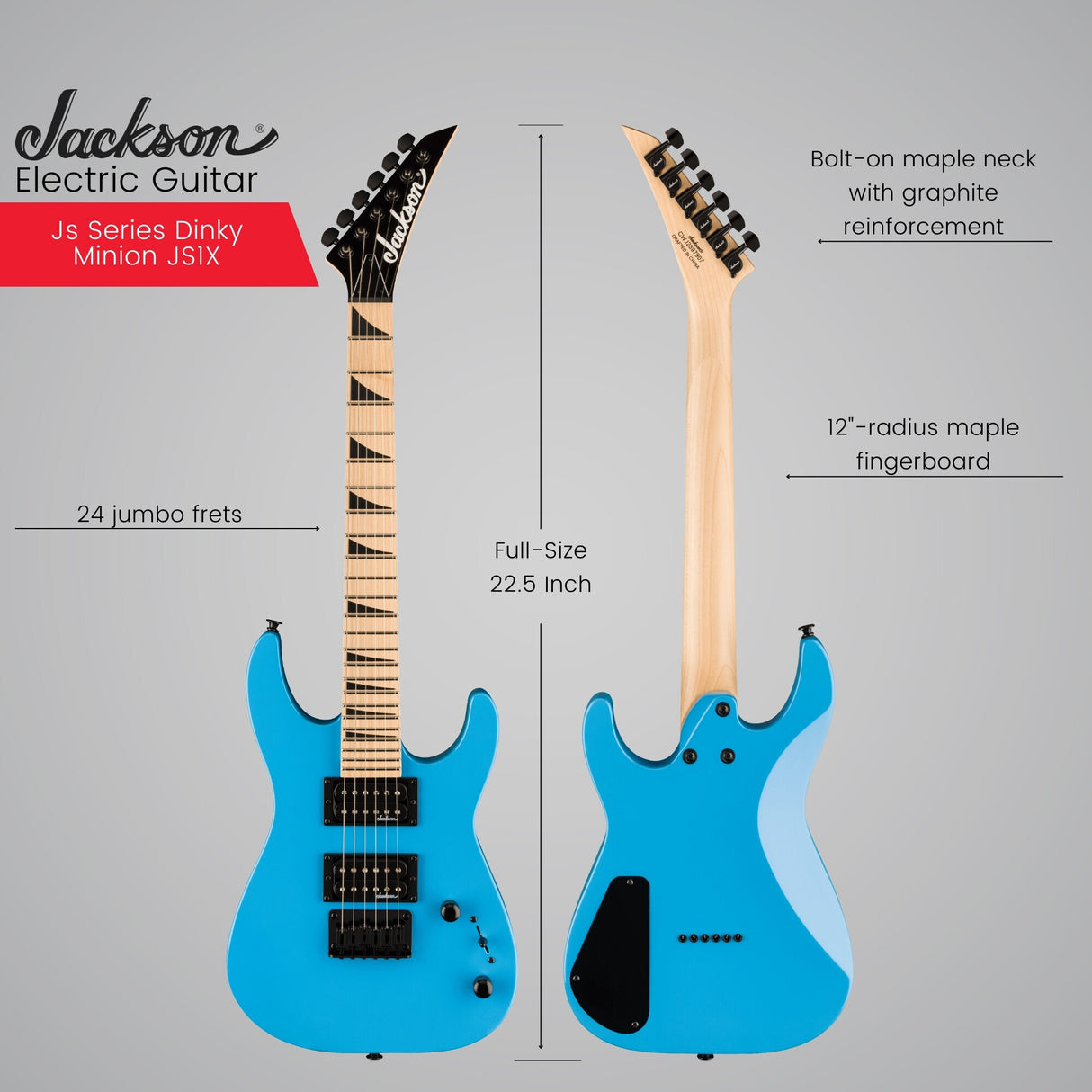Jackson JS Series Dinky Minion JS1X Electric Guitar (Infinity Blue)