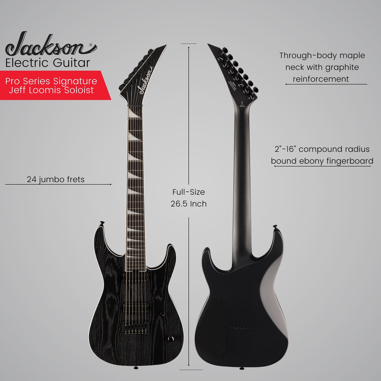 Jackson Pro Series Signature Jeff SL7 HT 7-String Electric Guitar (Black Ash)