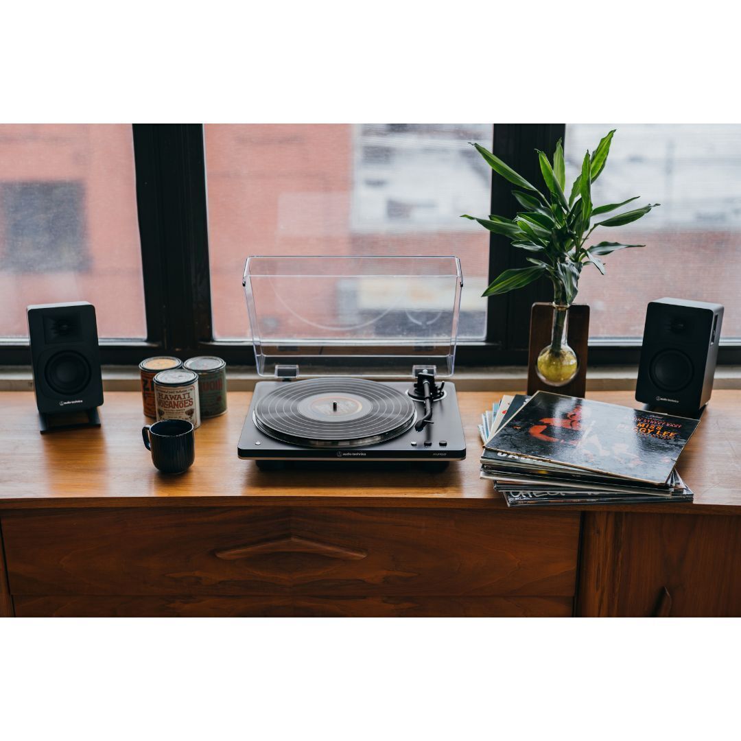 Audio-Technica AT-LP70XBT-BS Fully Automatic Belt-Drive Bluetooth Turntable Kit