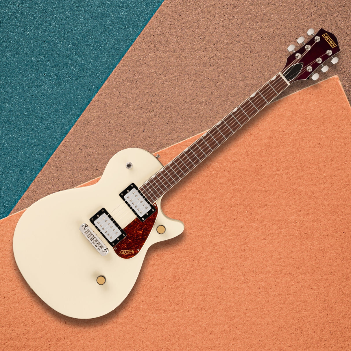 Gretsch Streamliner Jet Club Single-Cut Electric Guitar (Vintage White) Bundle