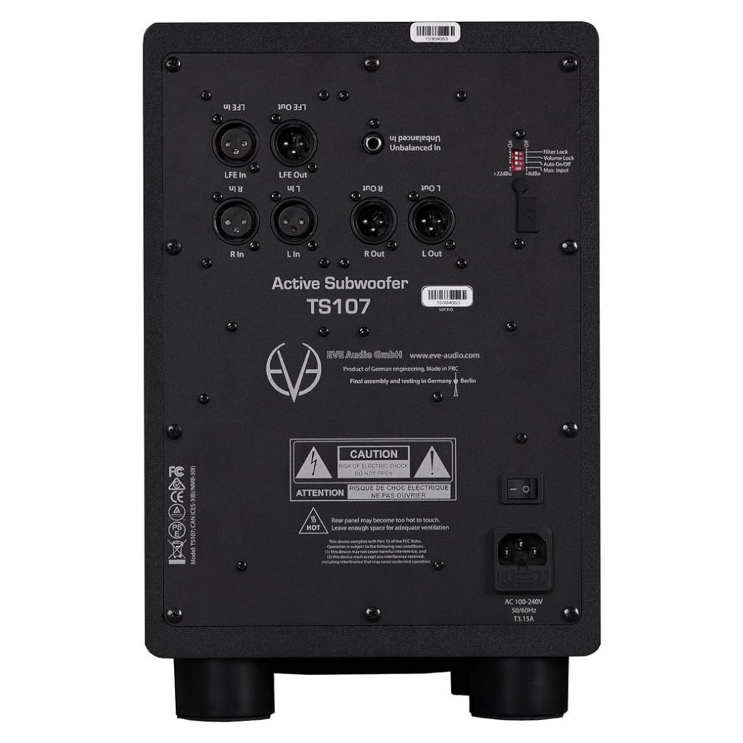 (D) EVE Audio TS107 7 in. 100W Active Subwoofer with Passive Radiator (Open Box)