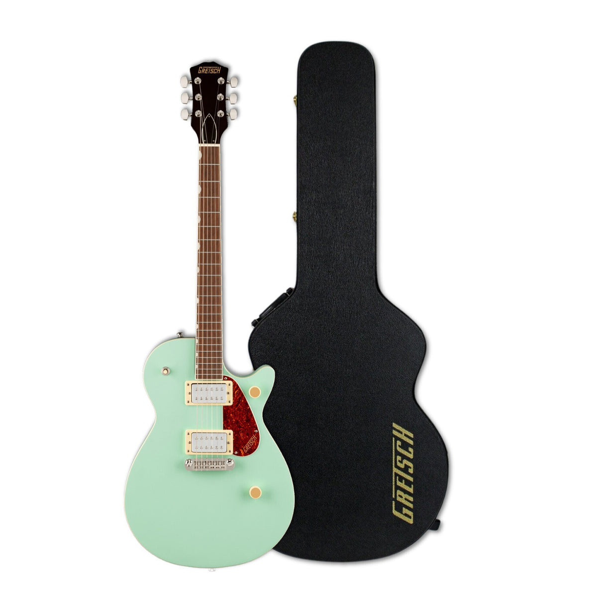 Gretsch Streamliner Jet Club Single-Cut Electric Guitar (Mint Metallic) Bundle