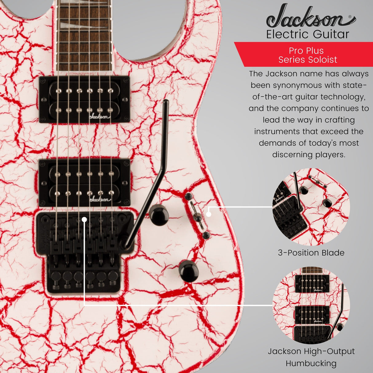 Jackson X Series Soloist SLX DX Crackle Guitar with Laurel Fingerboard Bloodshot