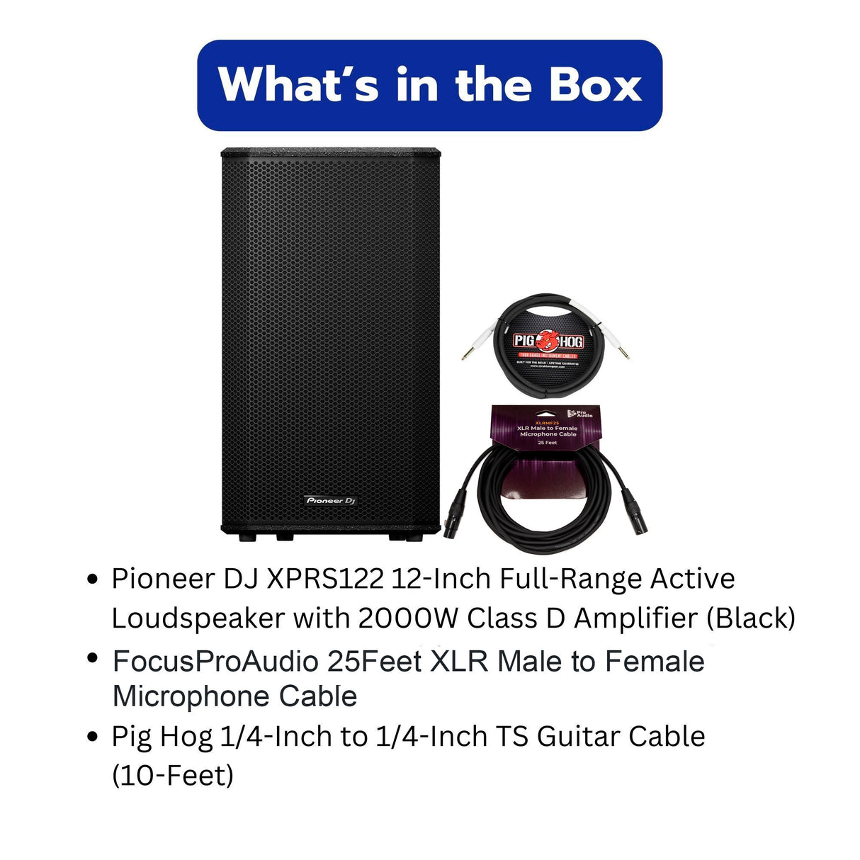 Pioneer DJ XPRS122 12 in. Active 2-Way Loudspeaker with Microphone Cable