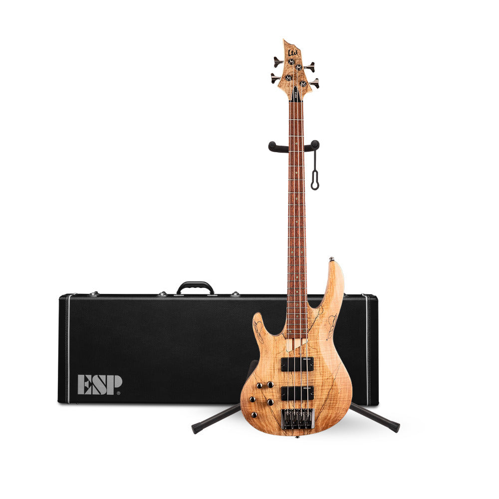 ESP LTD B-204SM Left-handed Bass Guitar - Natural Satin with Case and Stand