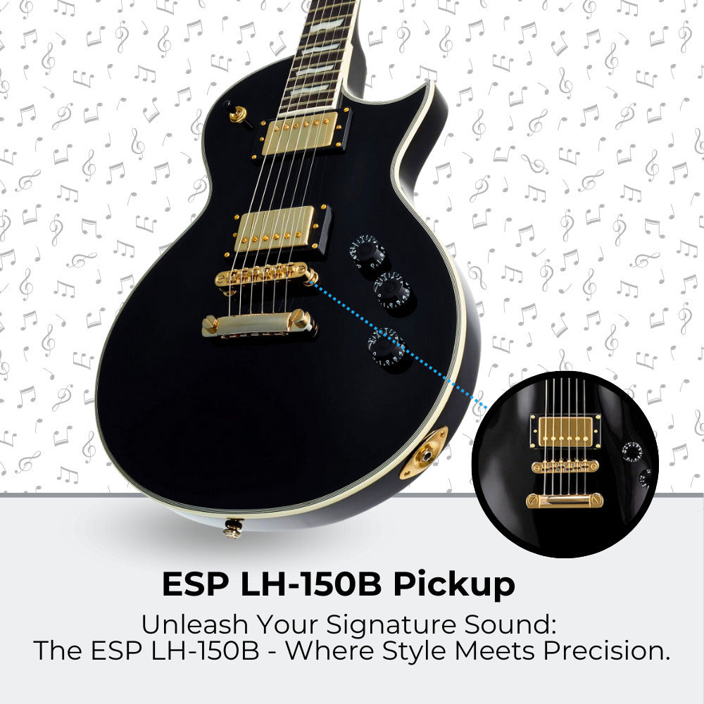 ESP LTD Eclipse EC-256 - Black with Stand, String and Tuner