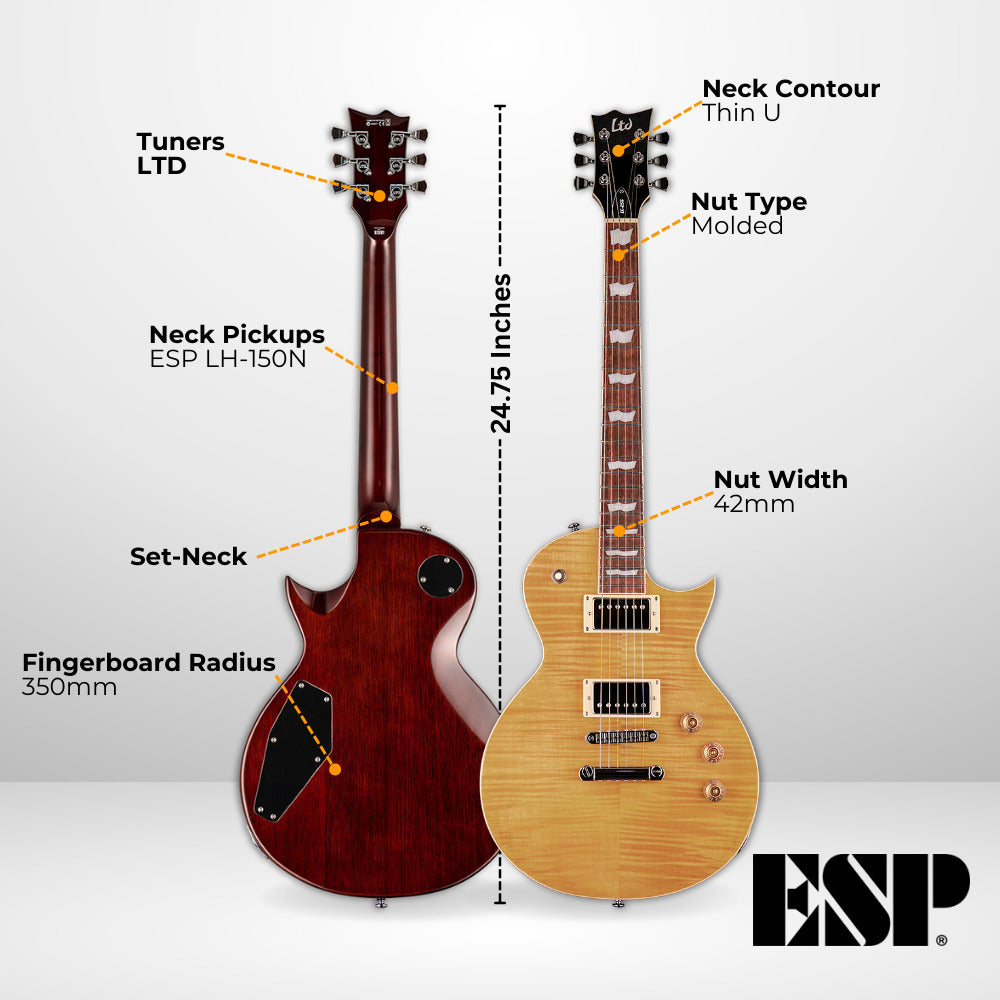 ESP LTD EC-256 - Vintage Natural with Stand, Strings and Tuner