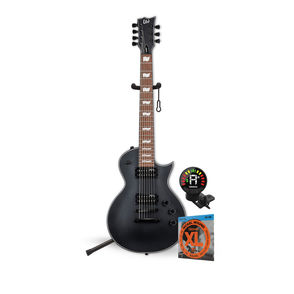 ESP LTD EC-257 - Black Satin with Stand, Tuner and Strings