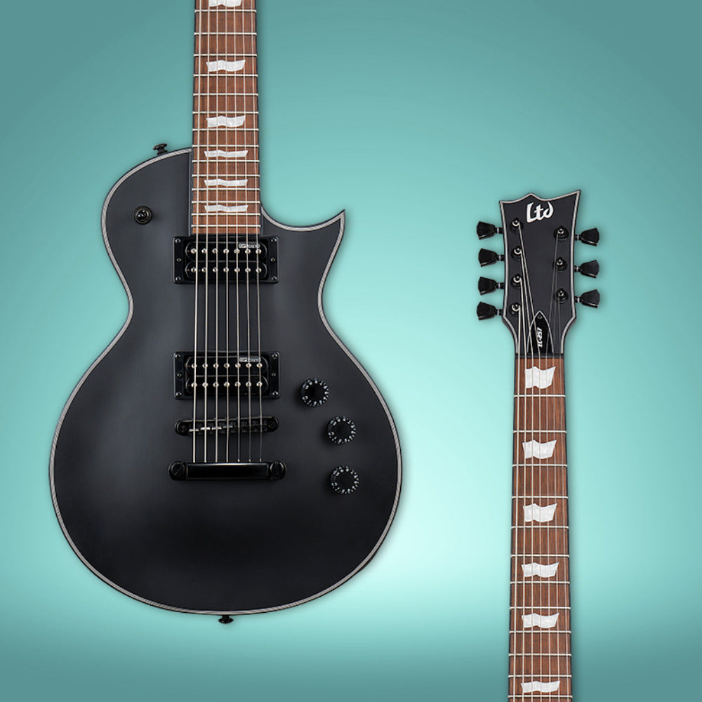 ESP LTD EC-257 - Black Satin with Stand, Tuner and Strings