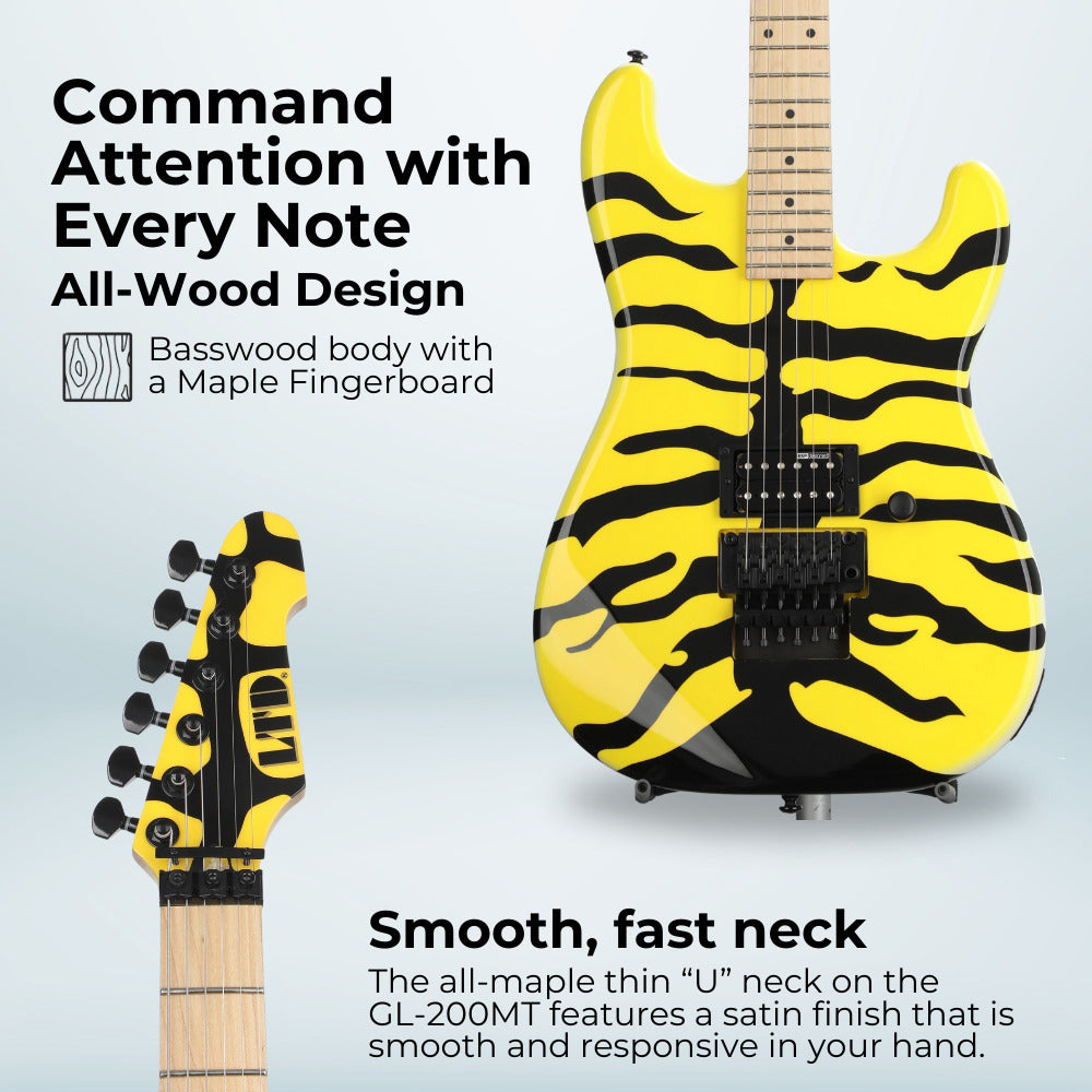 ESP LTD George Lynch GL-200MT - Tiger Stripe with Stand, Tuner and Strings