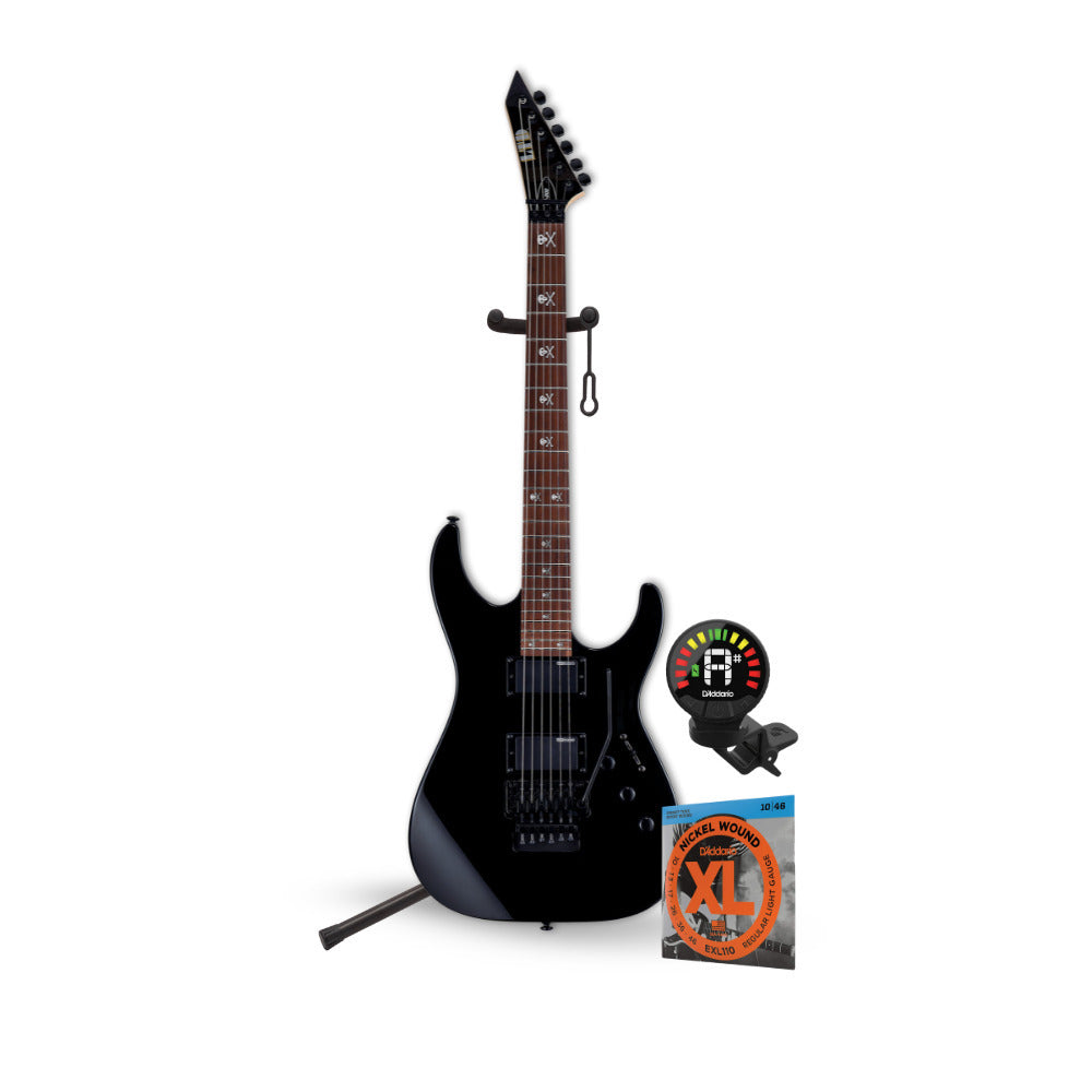 ESP LTD Kirk Hammett Signature KH-202 - Black with Stand, Tuner and Strings