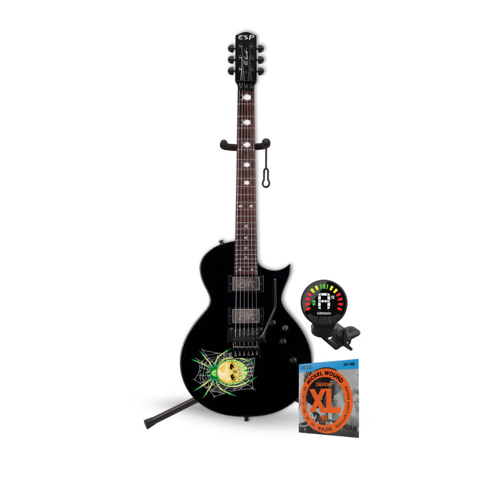 ESP LTD Kirk Hammett EKH-3 Spider 30th Anniversary (Black) with Accessories