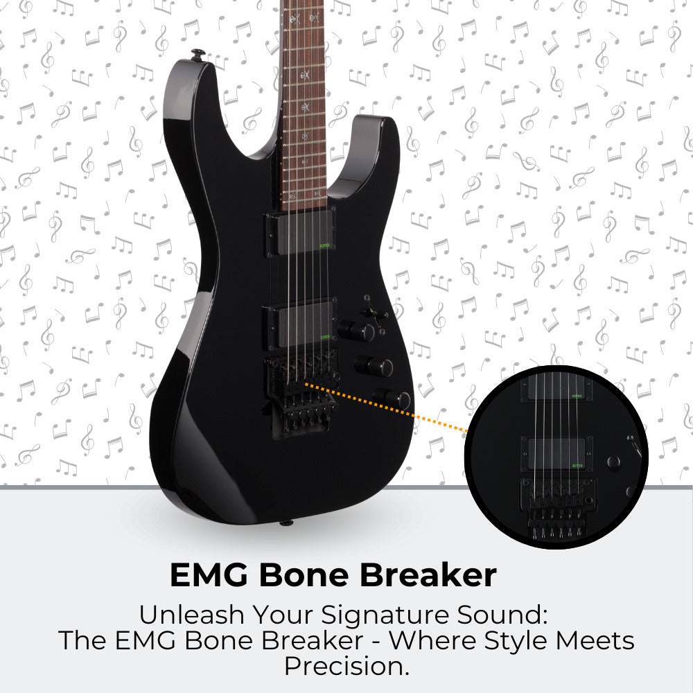 ESP LTD Kirk Hammett Signature KH-602 - Black with Stand, Tuner and Strings