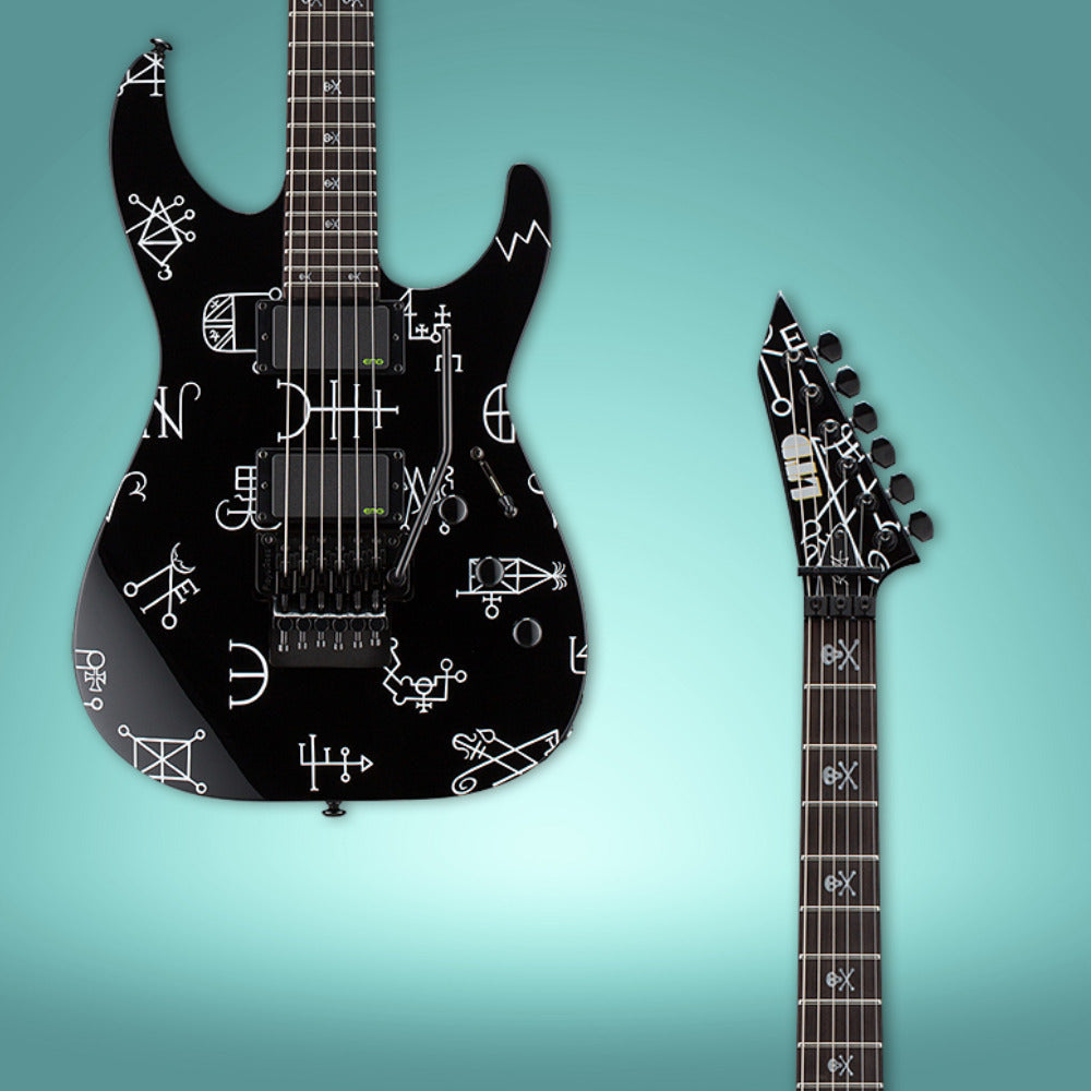 ESP LTD Kirk Hammett Signature Demonology - Black with Stand, Tuner and Strings