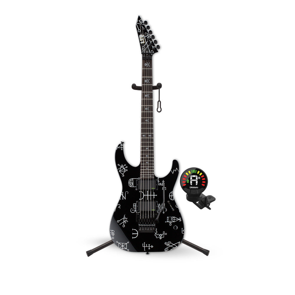 ESP LTD Kirk Hammett Signature Demonology - Black with Stand, Tuner and Strings