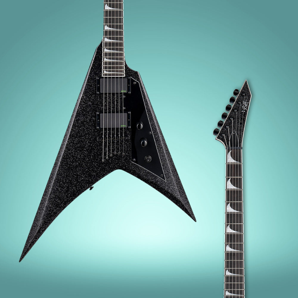 ESP LTD KH-V Kirk Hammett Signature Electric Guitar (Black) with Accessories