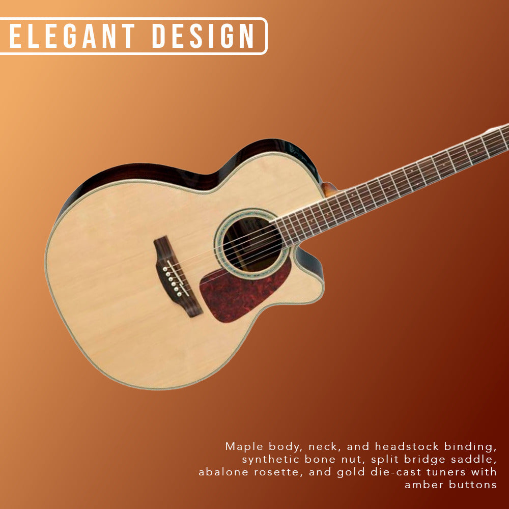 Takamine GN71CE-NAT Nex Cutaway Acoustic-Electric Guitar with stand and tuner