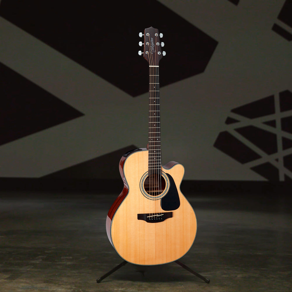Takamine GN30CE-NAT Nex Cutaway Acoustic-Electric Guitar with stand and tuner