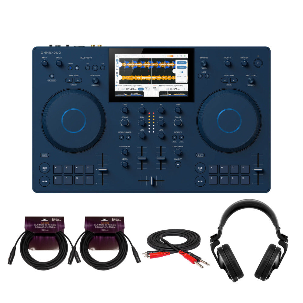 AlphaTheta Omnis Duo All-In-One Portable DJ System (Out of the Blue) Bundle
