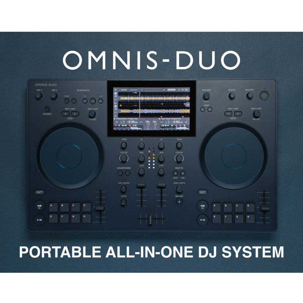 AlphaTheta Omnis Duo All-In-One Portable DJ System, Flight Case and Cables Kit