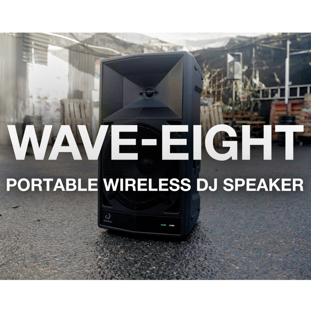 AlphaTheta Wave-Eight 110W 8 in. Portable DJ Speaker (Pair) Bundle