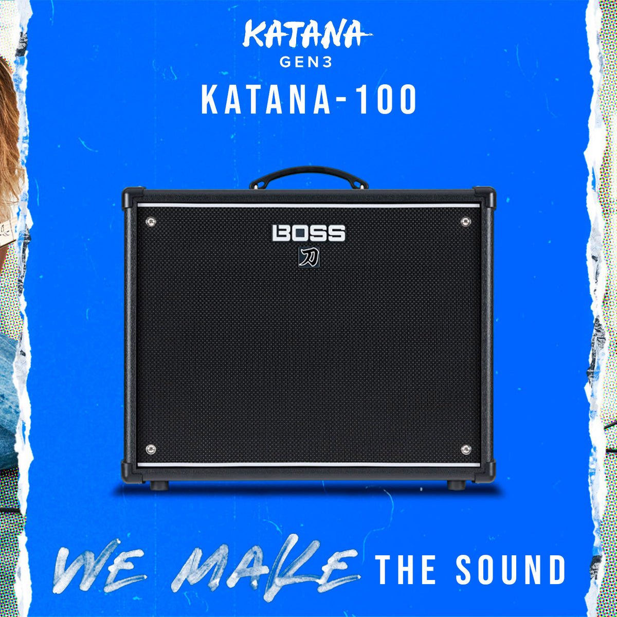 BOSS KTN-100-3 Katana Gen 3 100W 1x12 Inch Combo Guitar Amplifier Bundle