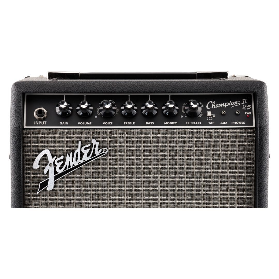 Fender Champion II 25 120V Digital Guitar Amplifier with 8-Inch Fender Special Speaker (Black)