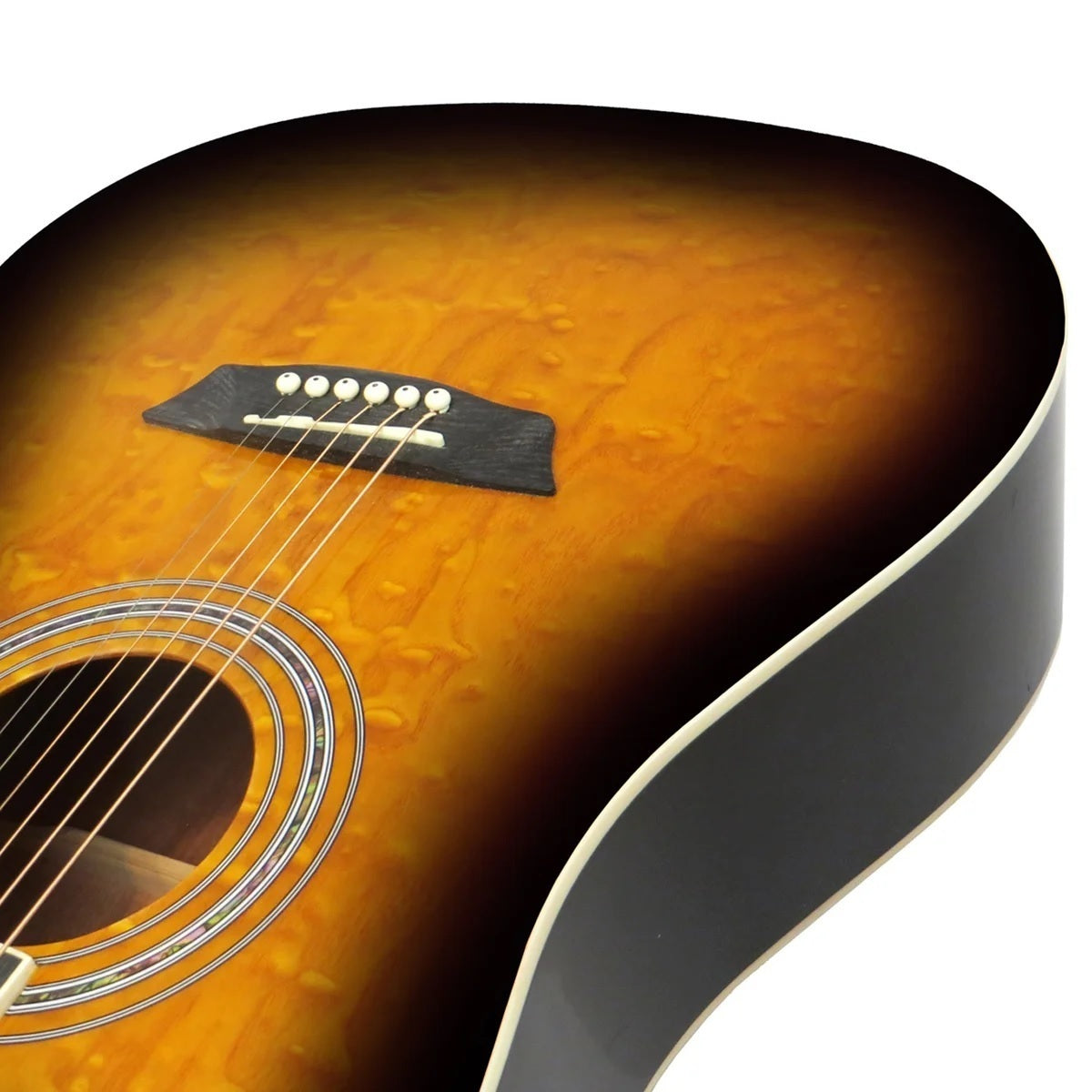 Washburn 6-String Right-Handed Acoustic Guitar Pack (Tobacco Burst)