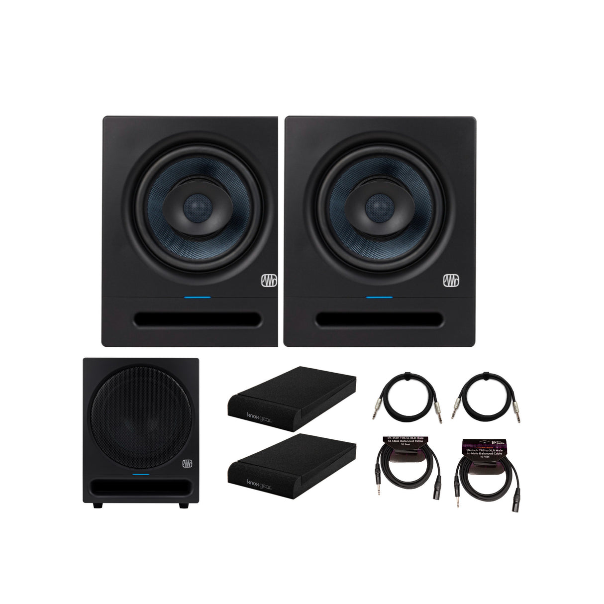 PreSonus Eris Pro 6 6-Inch 2-Way Studio Monitor with SubStudio Subwoofer Bundle