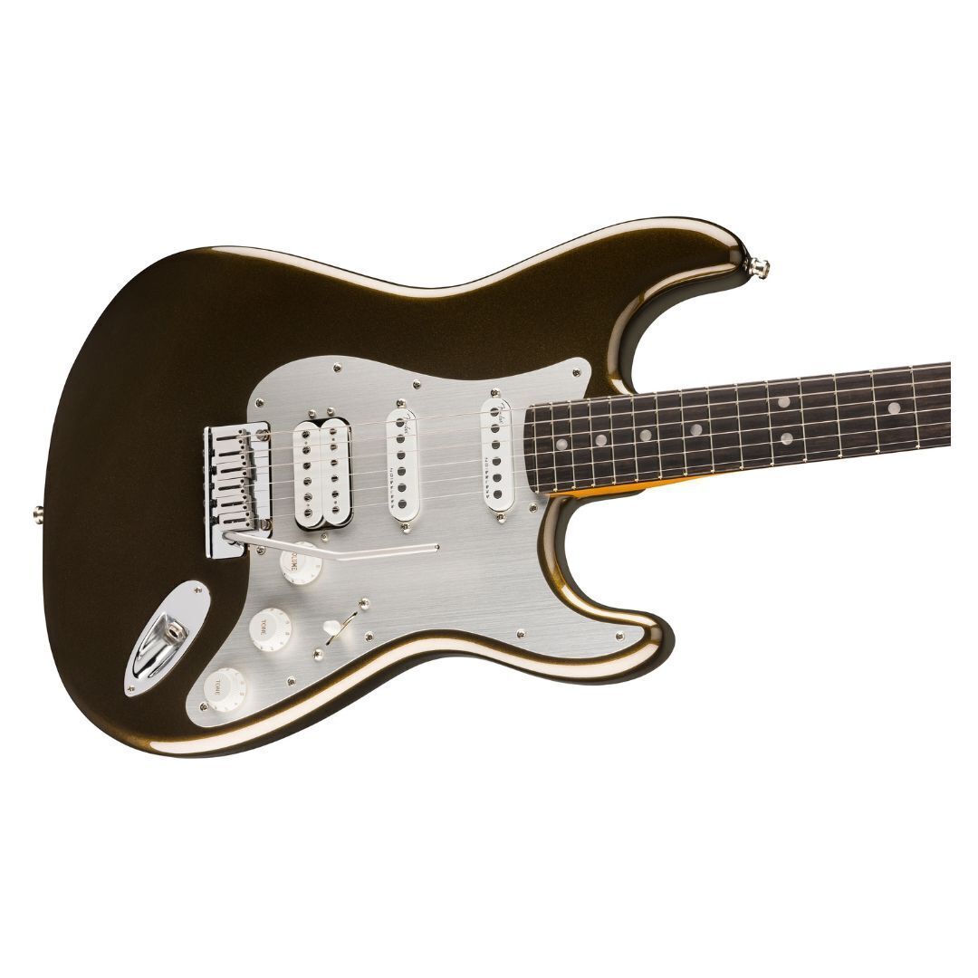Fender American Ultra II Stratocaster HSS, Ebony Fingerboard, Texas Tea