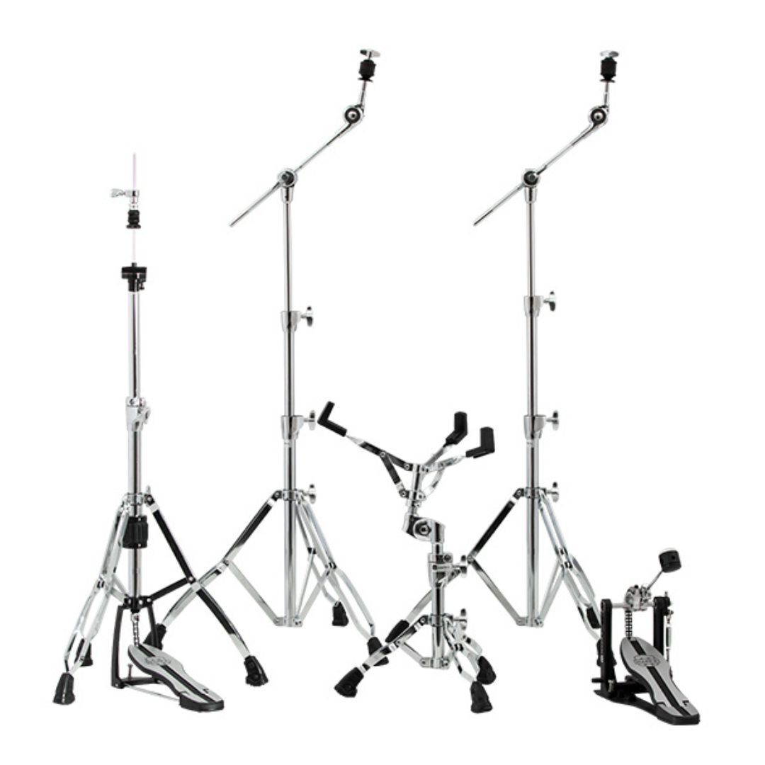 Mapex HP6005 Mars Hardware Pack with Double-Braced Stands and Omni-Ball Adjuster (Chrome)