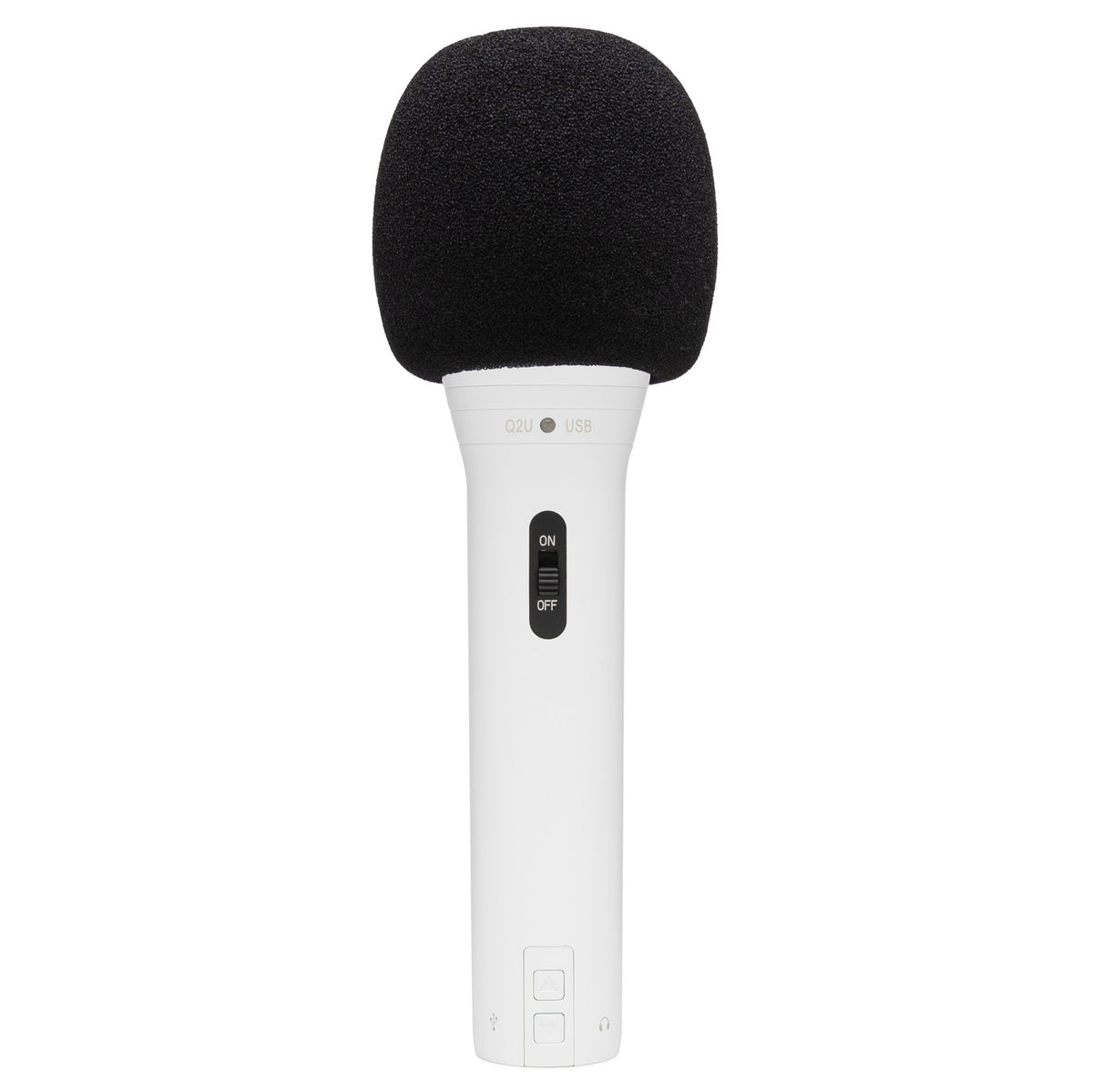 Samson Q2U Handheld Dynamic USB Microphone Recording and Podcasting Pack (White) (Open Box)